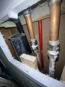 Water mitigation equipment set up after a washing machine leak in a Las Vegas home.